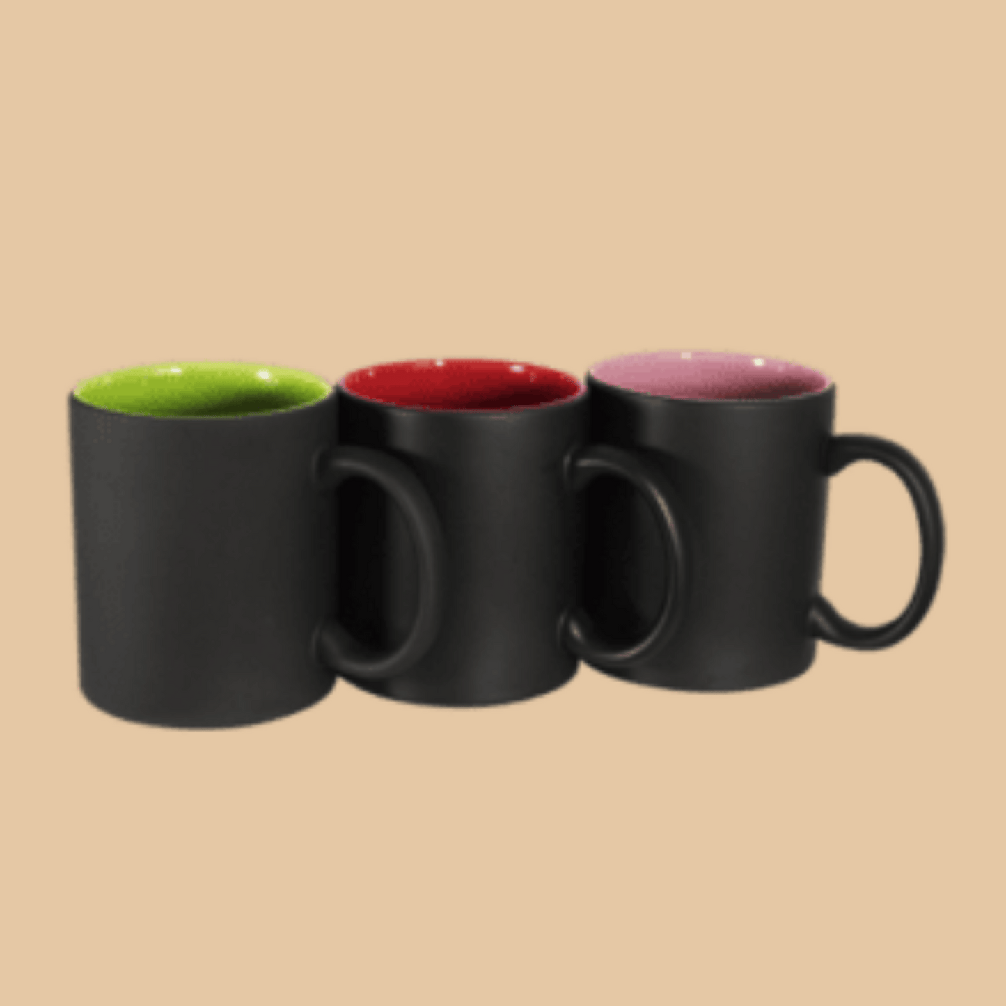 Taza Mágica Negra con Interior Rosado Sublimable 11 Oz. – Color Make™