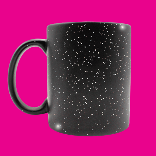 Taza Mágica Glitter Negra Sublimable 11 Oz. – Color Make™