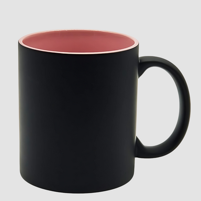 Taza Mágica Negra con Interior Rosado Sublimable 11 Oz. – Color Make™