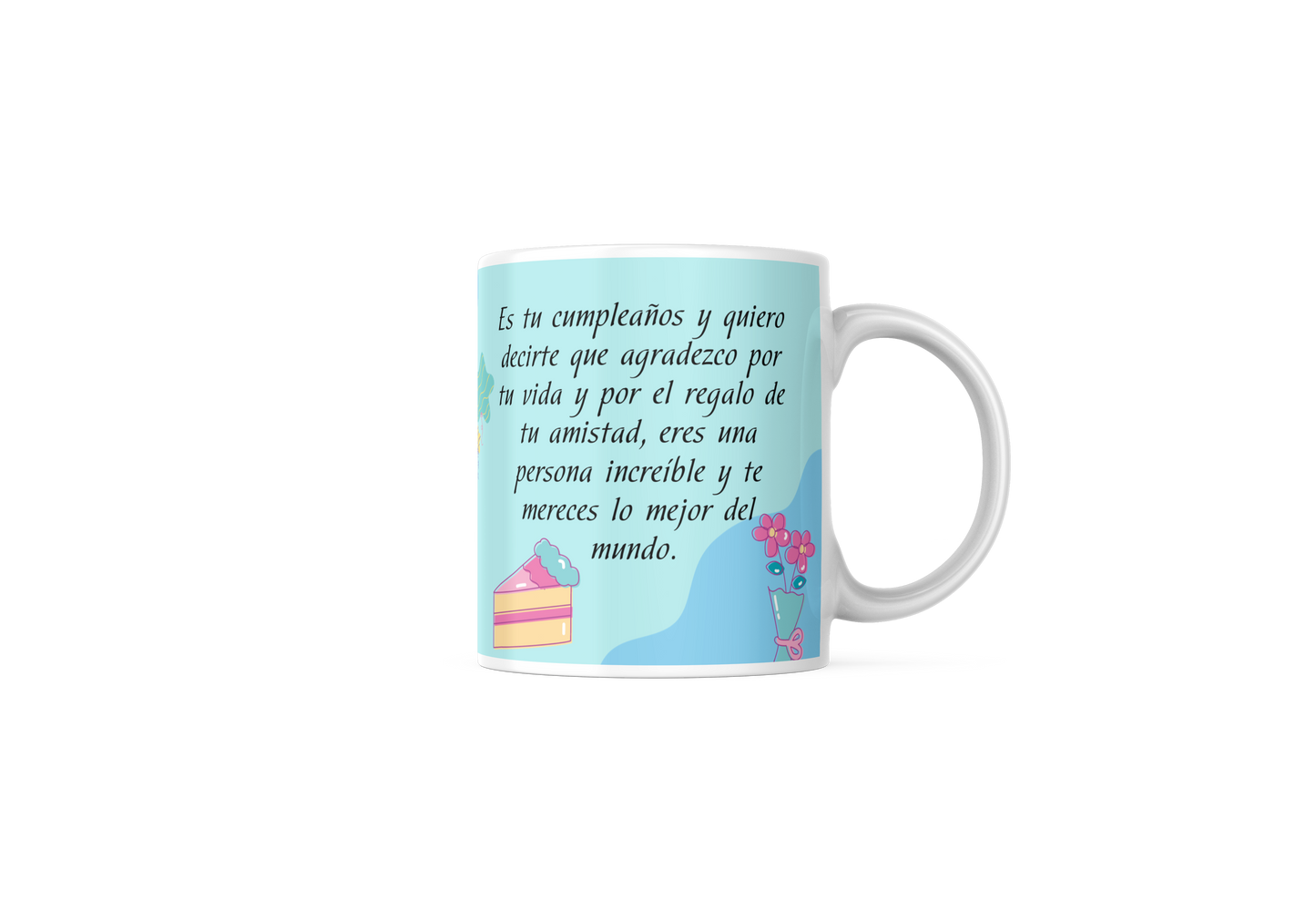 Taza Blanca Personalizada de Cumpleaños 11 Oz. – ¡Producto Terminado con Tu Diseño!