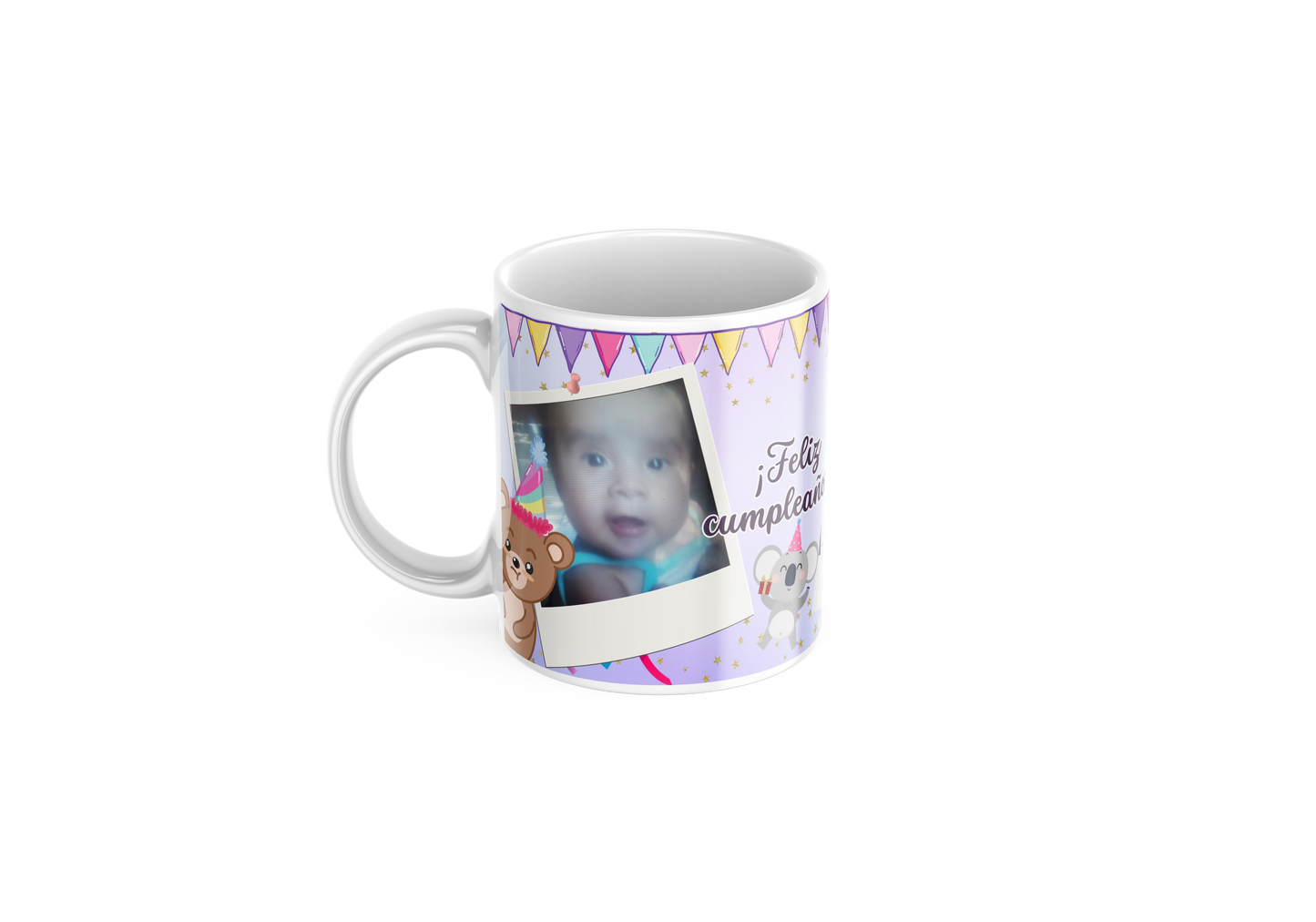 Taza Blanca Personalizada de Cumpleaños 11 Oz. – ¡Producto Terminado con Tu Diseño!