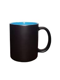 Taza Mágica Negra con Interior Celeste Sublimable 11 Oz. – Color Make™