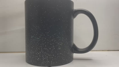 Taza Mágica Glitter Negra Sublimable 11 Oz. – Color Make™